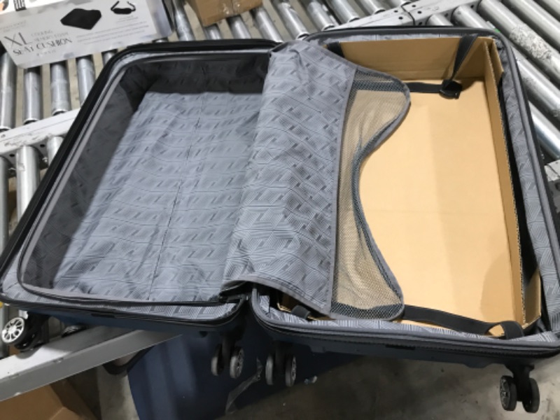 Photo 3 of Samsonite Centric 2 Hardside Expandable Luggage with Spinner Wheels, Caribbean Blue, Checked-Large 28-Inch Checked-Large 28-Inch Caribbean Blue