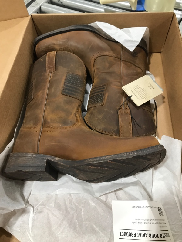 Photo 1 of ARIAT Men's Rambler Patriot Western Boot 10.5 Medium Distressed Brown