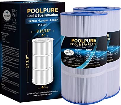 Photo 1 of POOLPURE PLF90A Pool Filter Replaces Hayward C900, CX900RE, Pleatco PA90, Unicel C-8409, Filbur FC-1292, Sta-Rite PXC95, 90 sq.ft Cartridge, 2 Pack