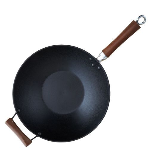 Photo 1 of 14 in. Imusa Cast Iron Wok