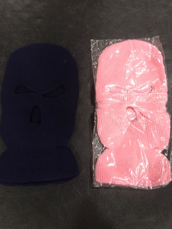 Photo 1 of 2 Pack Ski Mask (blue&pink)