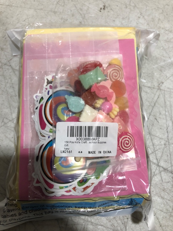 Photo 2 of 158 Pcs Kid's Craft Kits DIY Picture Frame Craft 30 Sweet Candy Resin Charms 100 Colorful Candy Stickers 28 Cute Kawaii Foam Picture Frames for Crafts Art Game Activities Class Preschool Supplies Gift