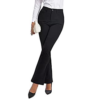 Photo 1 of Aotasely Dress Pants for Women - High Waisted Pants for Women Work Pants Tummy Control Slacks for Women Boot cut Petite Ladies Black