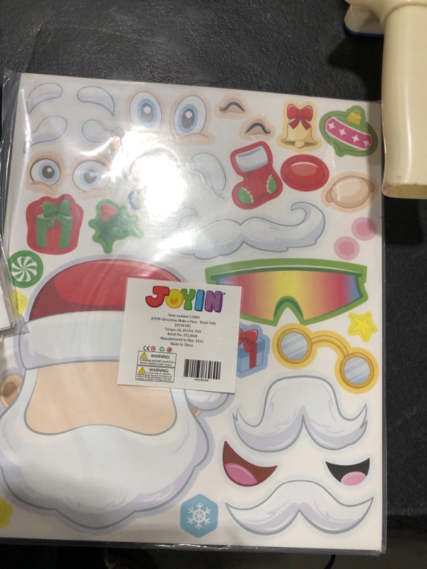 Photo 2 of 2 PACK JOYIN 40 PCS Make-a-face Sticker Sheets Make Your Own Characters Mix and Match Sticker Sheets with Santa Claus, Reindeer, Gingerbread, Snowman and Elf, Kids Party Favor Supplies Craft