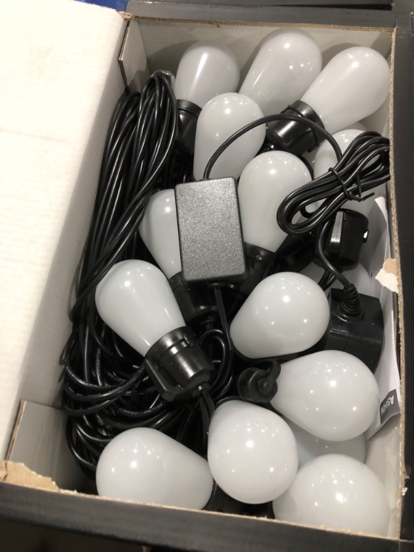 Photo 1 of ASAHOM Smart RGB Outdoor String Lights, Individual Bulb Control The Color, 96ft Waterproof Shatterproof LED Patio Lights, 30 Scene Modes, Voice and WiFi App Control for Backyard Gazebo Balcony Deck
