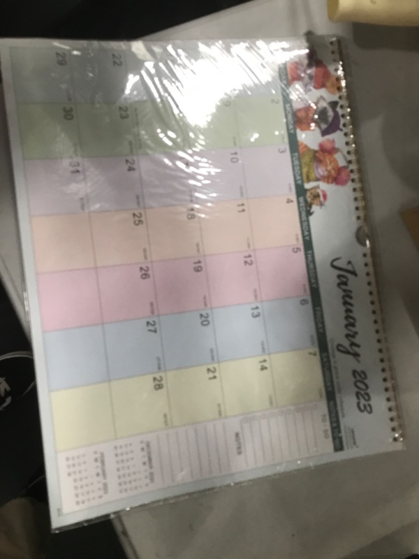 Photo 2 of Calendar 2023-2024 - Wall Calendar 2023-2024 , January 2023 - June 2024, 14.7"×11.6", 18 Monthly Calendar with Ample Colorful Blank Blocks and Julian Dates, Perfect Calendar for Planning