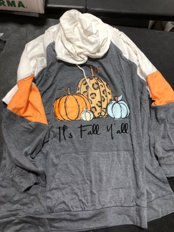 Photo 1 of "ITS FALL YALL" LONG SLEEVE HOODIE SHIRT- SIZE XXL