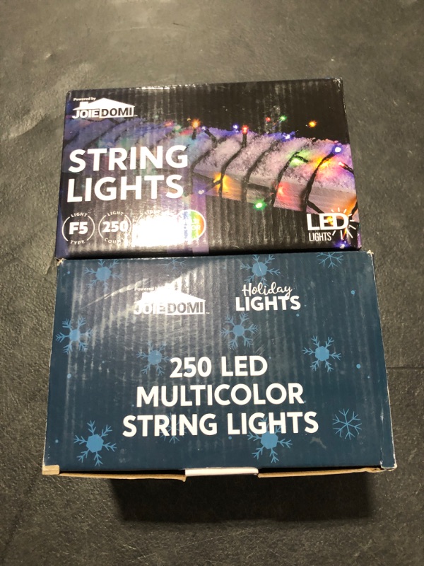 Photo 2 of 92.19 FT 250 Count Christmas Multicolor LED String Lights, 8 Modes Decorative Mini Lights Green Wire String Lights for Indoor and Outdoor Party and Garden Chris tmas Decoration Multicolor 250 Count