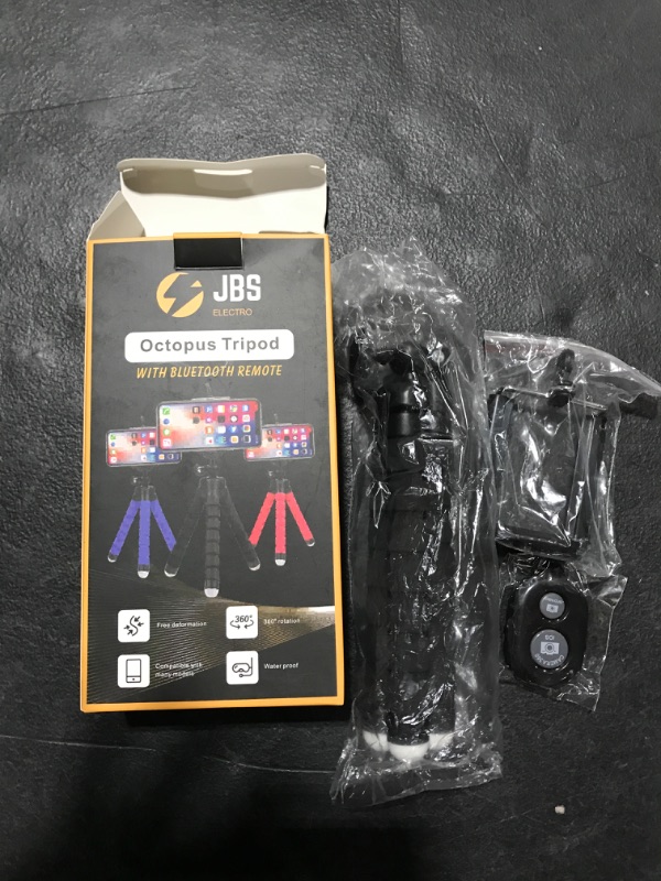 Photo 2 of JBS Electro Flexible Octopus Tripod - Universally Compatible Tripod with Bluetooth Remote - Works with Cameras and Phones - Portable and Easy to Use