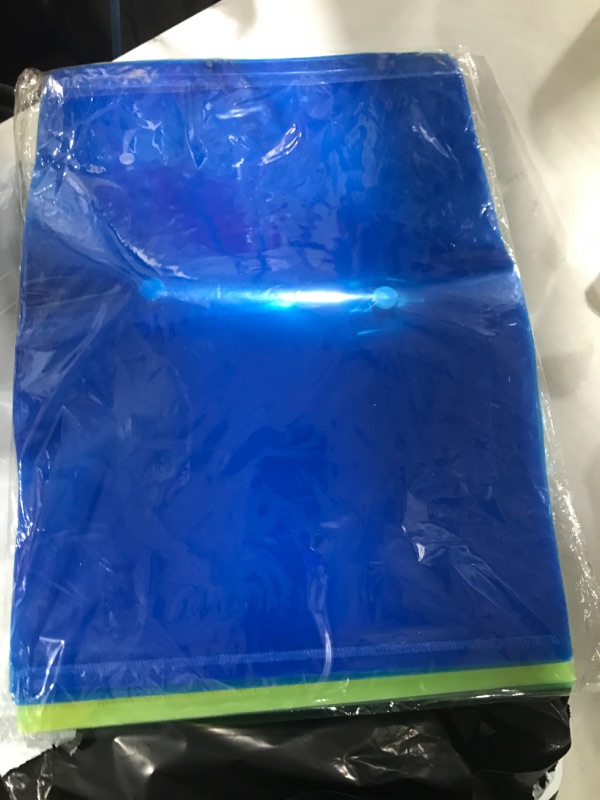 Photo 1 of 24 Pack Envelope Folder, EKVINOR 4 Colors Clear Plastic Document Folder with Snap Button, A4 Size Water Resistant Transparent File Folder for School Home Work Office Supplies
