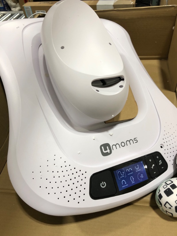 Photo 1 of 4moms mamaRoo 4 Multi-Motion Baby Swing + Safety Strap Fastener, Bluetooth Baby Swing with 5 Unique Motions, Cool Mesh Fabric, Dark Grey
