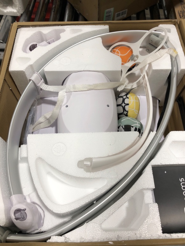Photo 1 of 4moms mamaRoo 4 Multi-Motion Baby Swing + Safety Strap Fastener, Bluetooth Baby Swing with 5 Unique Motions, Cool Mesh Fabric, Dark Grey