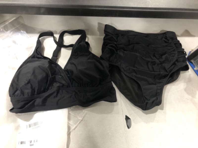 Photo 1 of 12W black bathing suit set