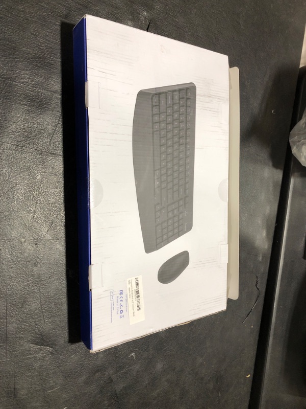 Photo 2 of TechGround Ergonomic Wireless Keyboard and Mouse,2.4GHz Full Size Wireless Keyboard Mouse with Palm Rest (Black)