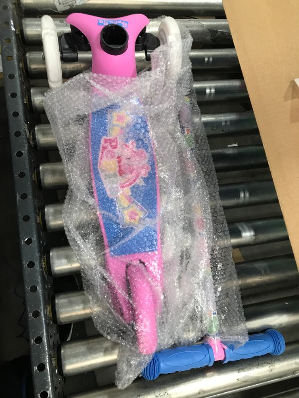 Photo 2 of Self Balancing Kick Scooter - Extra Wide Deck, 3 Wheel Platform, Foot Activated Brake, 75 Lbs Limit, Kids & Toddlers, Girls Or Boys, Ages 3 and Up Peppa Pig