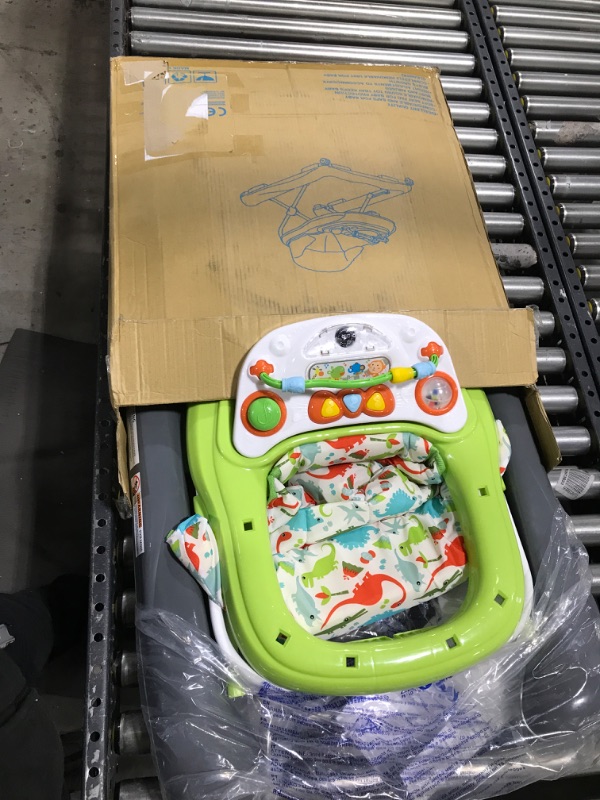 Photo 1 of Dream On Me 2-in-1 Ava Baby Walker, Easy Convertible Baby Walker, Walk Behind, Height Adjustable Seat, Added Back Support, Detachable Slate, Green