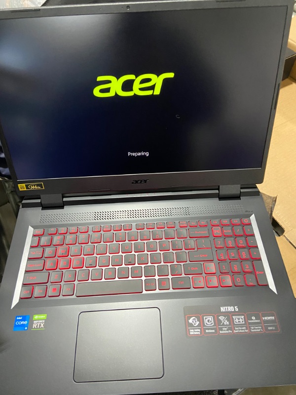 Photo 2 of Acer Nitro 5 Gaming & Entertainment Laptop (Intel i5-12500H 12-Core, 8GB RAM, 1TB PCIe SSD, RTX 3050, 17.3" 144Hz Full HD (1920x1080), WiFi, Bluetooth, Win 11 Home) with 120W G4 Dock
