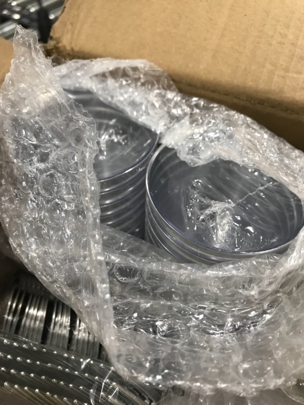 Photo 3 of 350 Piece Silver Dinnerware Set 50 Guest-100 Silver Lace Plastic Plates-50 Silver Plastic Silverware-50 Silver Plastic Cups-50 Linen Like Silver Paper Napkins,FOCUSLINE Disposable Dinnerware Set