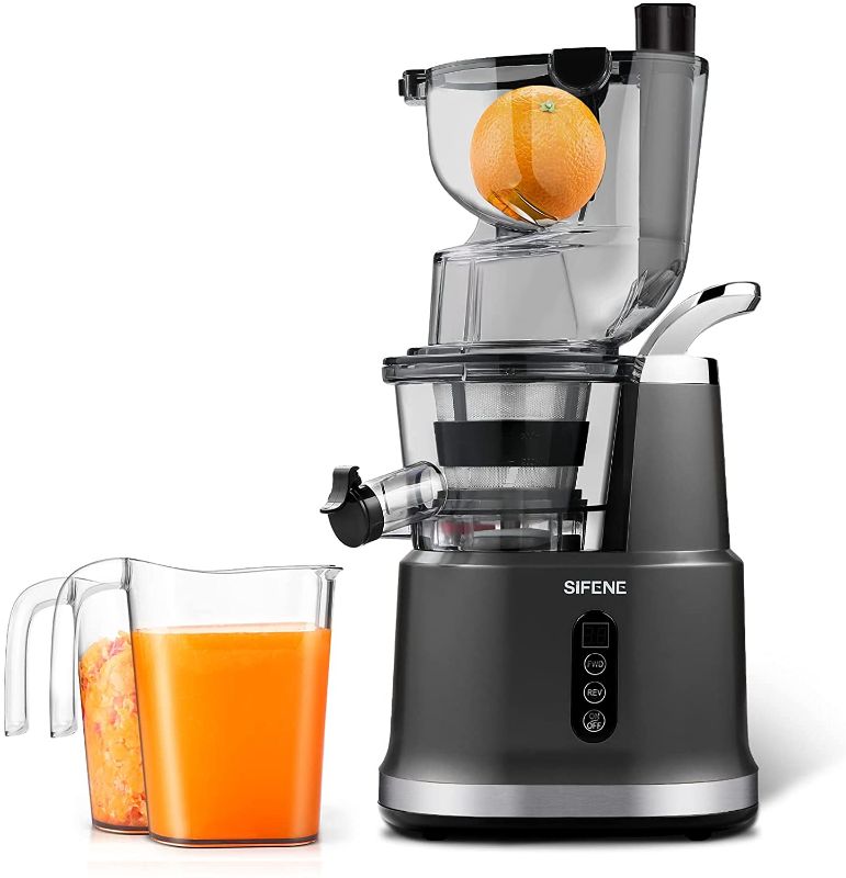 Photo 1 of SIFENE Vertical Cold Press Juicer, Slow Masticating Juicer Machine, Juice Maker Extractor with 3.2" Big Mouth for Whole Fruits and Vegetables, Easy to Clean
