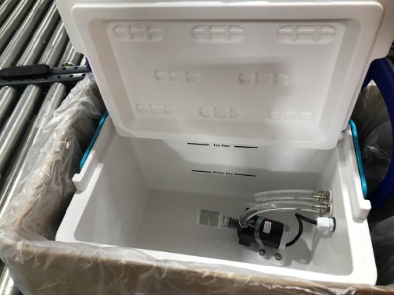 Photo 4 of Cold Therapy Machine — Cryotherapy Freeze Kit System — for Post-Surgery Care, ACL, MCL, Swelling, Sprains, and Other Injuries — Wearable, Adjustable Knee Pad — Cooler Pump with Digital Timer