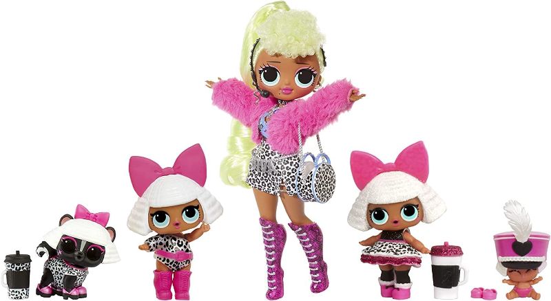 Photo 1 of L.O.L. Surprise! OMG Diva Family with 45 Surprises Including (1) Pink Fashion Doll with (4) Collectible Dolls and Accessories Toy Playset, Great for Kids Ages 4 5 6, Amazon Exclusive
