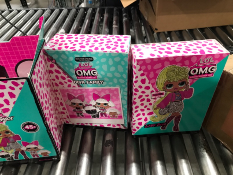 Photo 4 of L.O.L. Surprise! OMG Diva Family with 45 Surprises Including (1) Pink Fashion Doll with (4) Collectible Dolls and Accessories Toy Playset, Great for Kids Ages 4 5 6, Amazon Exclusive
