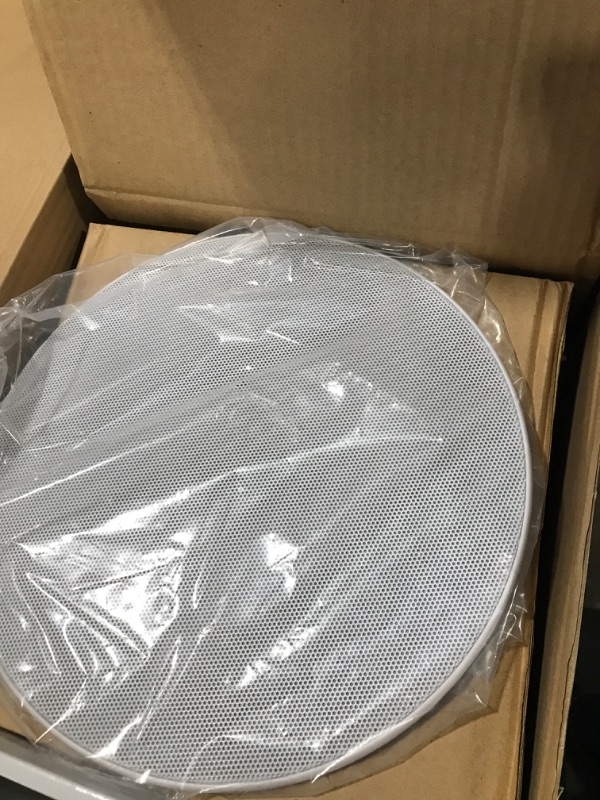 Photo 1 of Monoprice Alpha 2-Way Ceiling Speakers - 6.5 Inch (Pair) Carbon Fiber, Paintable Magnetic Grille, Louder with Less Power 6.5 Inch Non Angled Speakers