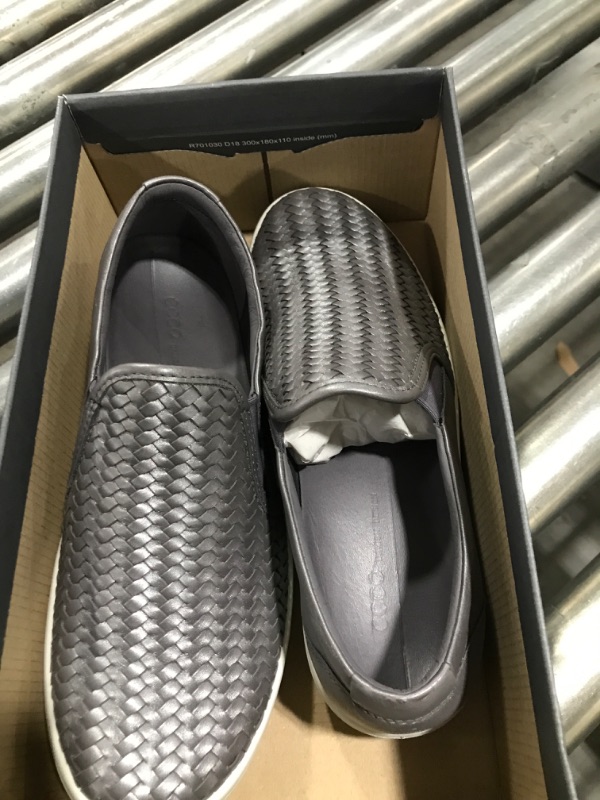 Photo 2 of 9.5 ECCO Women's Soft  Woven Slip-On Silver/Grey/Metallic