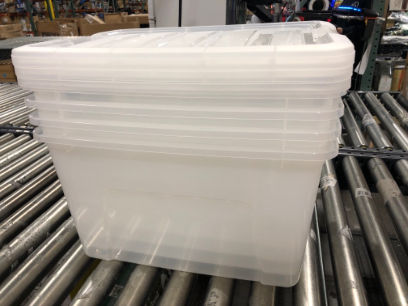 Photo 2 of 4 34qt IRIS storage bins with latch