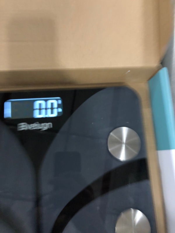 Photo 2 of Scale for Body Weight, Bveiugn Digital Bathroom Weight Scales for People, Weighing Machine for Fat Water Muscle BMI, Body Composition Monitor Health Analyzer with Smartphone App, 400lb