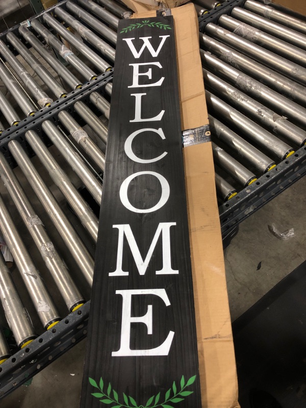 Photo 1 of 59" WELCOME SIGN- FLIP SIDE  SAYS HOME SWEET HOME