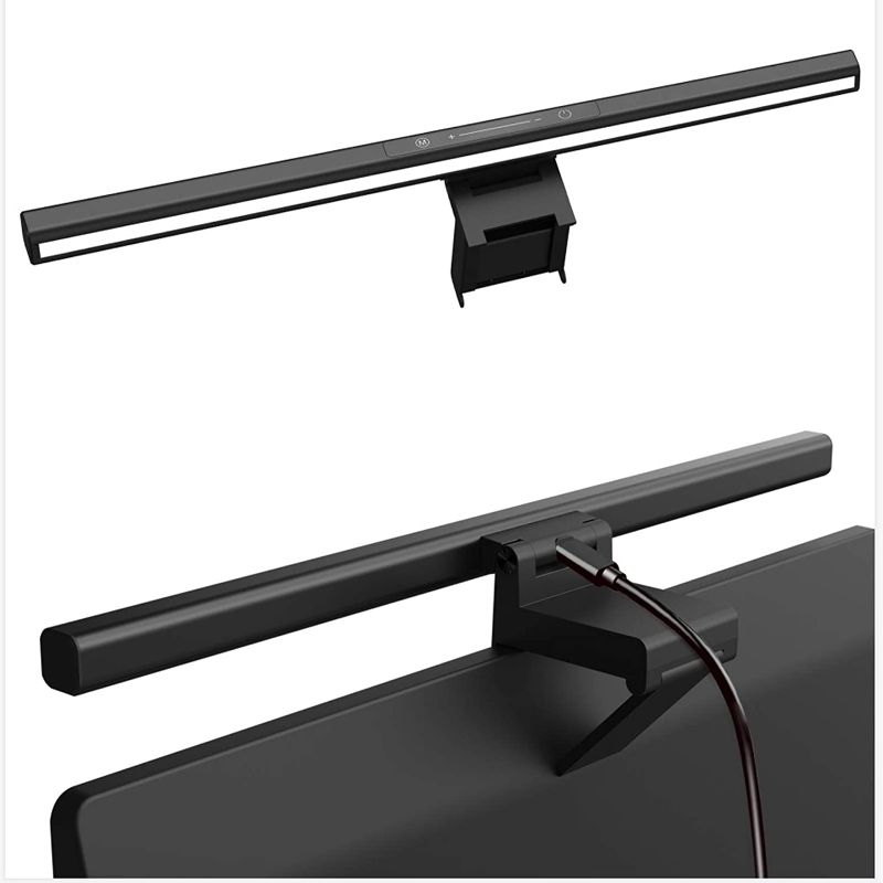 Photo 1 of Computer Monitor Light Bar, Monitor Lamp with Touch Sensor, Eye Caring Screen Light Bar, Dimmable Led Light for Monitor, 3 Color Temperature, USB Powered, Computer Light for Curved/Flat Monitor
