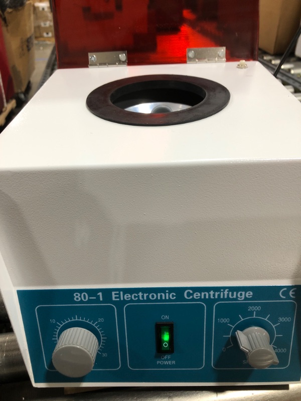 Photo 4 of HFS (R) Desktop Electric Centrifuge Lab (Timer 0-30min) Speed: 0-4000 RPM, Cap:20ml X 6 Tube (80-1) 110v/60hz