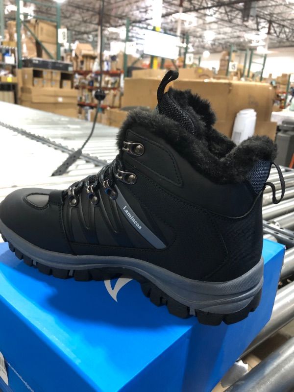 Photo 1 of Black Lamincoa Winter Snow Hiking Boots for Women Warm Faux-fur-lining Anti Slip Trekking Boots Size 37