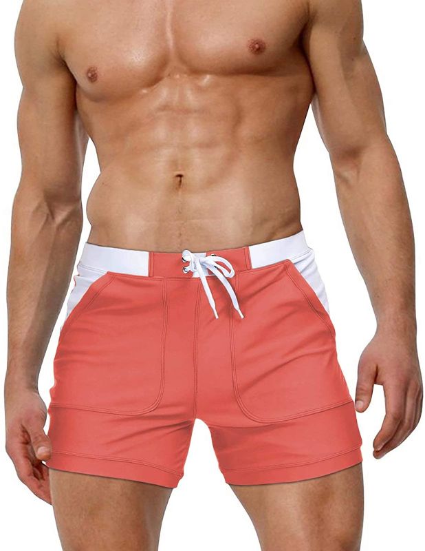 Photo 1 of BIYLACLESEN Men's Swim Trunks with Mesh Lining Quick Dry Bathing Suits Board Shorts Summer Beach Shorts Pockets 