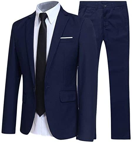 Photo 1 of YFFUSHI Slim Fit 2 Piece Suit for Men One Button Casual/Formal/Wedding Tuxedo 