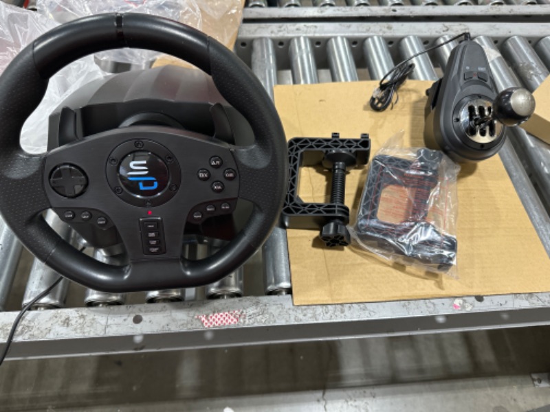 Photo 2 of Superdrive - GS850-X racing steering wheel with manual shifter, 3 pedals, paddle shifters for Xbox Serie X/S, PS4, Xbox One, (programmable)