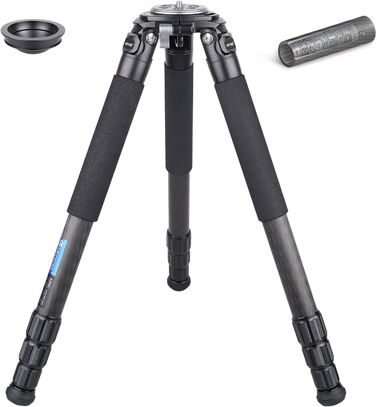 Photo 1 of Carbon Fiber Tripod Heavy Duty Bowl Tripod ARTCISE AS88C Camera Tripod Ultra Stable 10 Layers Carbon Fiber 36mm Leg Tube Max Load 77Lbs/35kg (Small Size AS90C)(Without 75mm Bowl Adapter)
