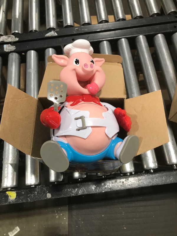 Photo 2 of Goliath Pop The Pig - Bigger & Better - Belly-Busting Fun as You Feed Him Burgers and Watch His Belly Grow, Multi Color Pop the Pig Game - Bigger & Better