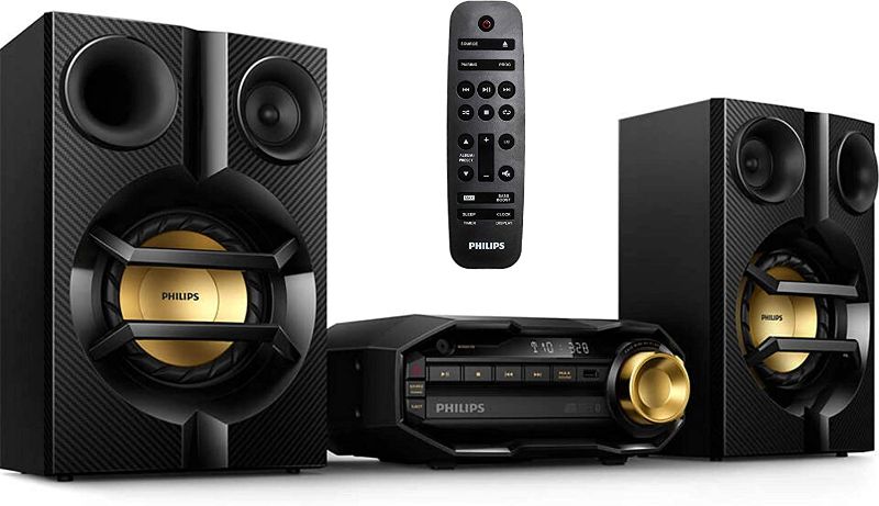 Photo 1 of Philips FX10 Bluetooth Stereo System for Home with CD Player , MP3, USB, FM Radio, Bass Reflex Speaker, 230 W