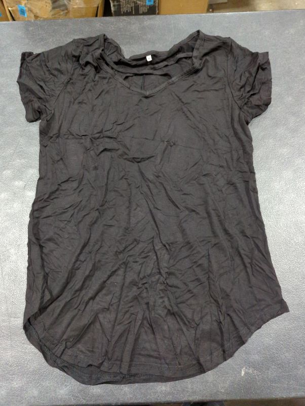 Photo 1 of Black women's short sleeve tee - M