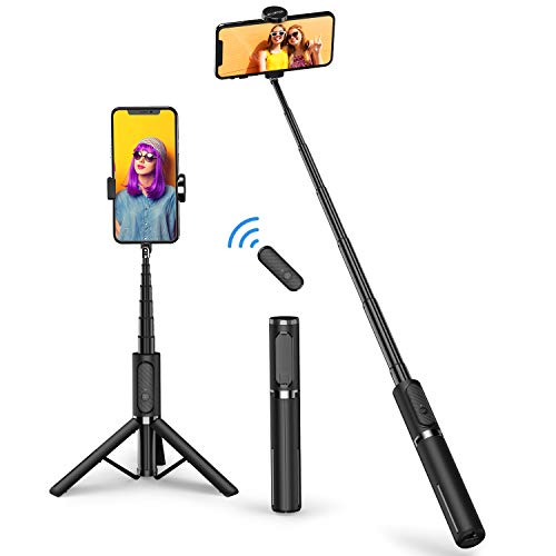 Photo 1 of ATUMTEK Bluetooth Selfie Stick Tripod, Extendable 3 in 1 Aluminum Selfie Stick with Wireless Remote and Tripod Stand 270 Rotation for iPhone 12/11 Pro
