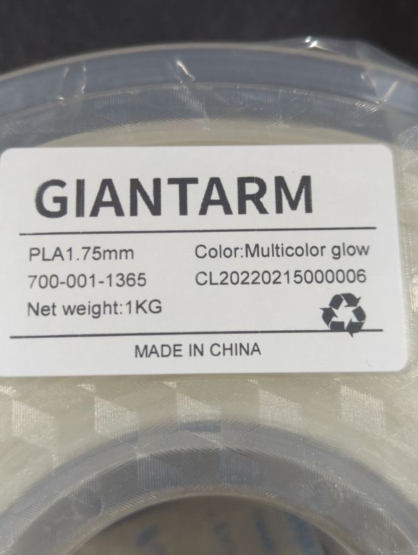 Photo 3 of 3D Printer filament - Giantram PLA 1.75mm - Multicolor Glow