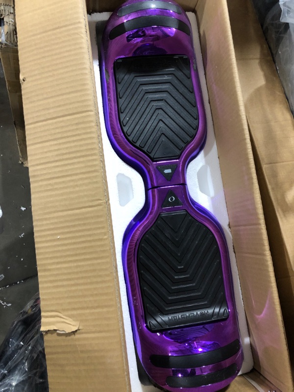 Photo 2 of HOVERSTAR All-New HS2.0 Hoverboard All-Terrain Two-Wheel Self Balancing Flash Wheel Electric Scooter with Wireless Bluetooth Speaker Chrome Blue Bluetooth