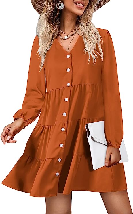 Photo 1 of Amoretu Women Summer Swing Dress Casual Flowy Tunic Beach Dresses SMALL
