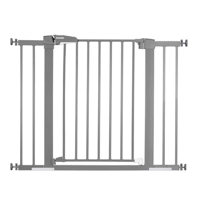 Photo 1 of BABELIO Sturdy and Durable Metal Baby Gate Pet Gate 36 Inches Extra Height Gray