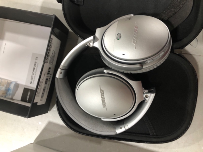 Photo 6 of Bose QuietComfort 35 II Noise Cancelling Bluetooth Headphones— Wireless, Over Ear Headphones with Built in Microphone and Alexa Voice Control, Silver