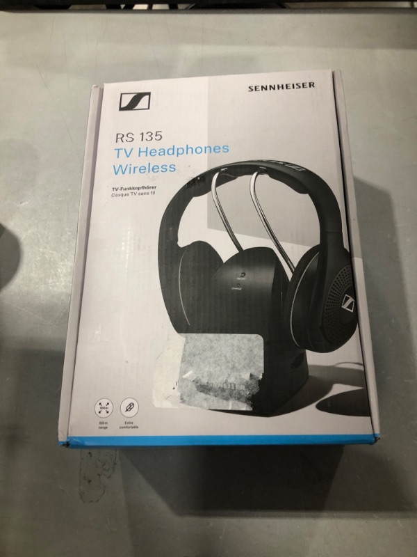 Photo 4 of Sennheiser RS 135 On-Ear Wireless RF Headphones with Charging Cradle---UNABLE TO TEST 