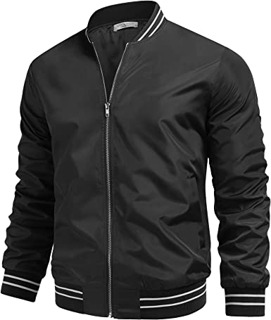 Photo 1 of COOFANDY Men's Bomber Jackets Lightweight Windbreaker Full Zip Varsity Jacket Casual Active Coat Outwear
SIZE M