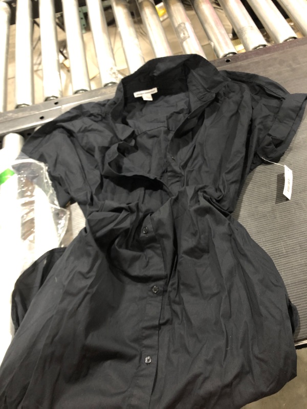 Photo 1 of Amazon Essentials Women's Short Sleeve Button Front Belted Shirt Dress
